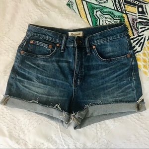 Madewell distressed denim shorts